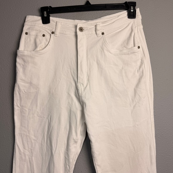 Bill‎ Blass Mom High Rise Jeans White Denim Y2K Preppy Straight Leg Size 18 - Picture 2 of 10